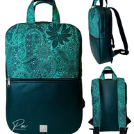 Palackzöld  “SZOFI” laptop hátizsák 