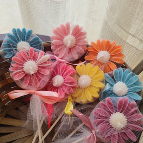 Virág gyertya, margaréta pálcikán