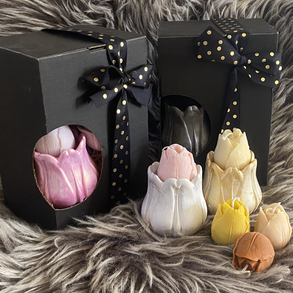 Virágos gyertyakészlet