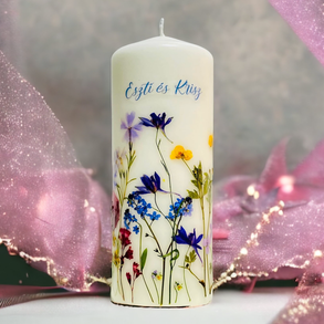 1 db nagy esküvői gyertya - felirattal is