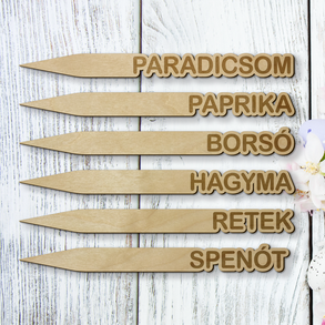 Egyedi felirattal kérhető kerti fűszer jelölő tábla, Palánta ültetéshez kiskertbe fűszerjelölő