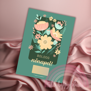 NŐNAPI kaparós kártya / Ajándék, születésnap, névnap, keresztszülő-, tanúfelkérő, unokabejelentő / Kaparós sorsjegy 2.