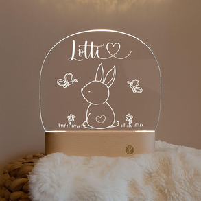 Akril éjjeli- nyuszi pillangókkal