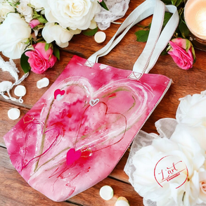 1. Különleges hétköznapok, egyedi kézzel festett rózsaszín táska 