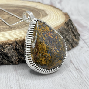 Mátrai achát ezüst nyaklánc 