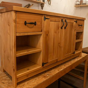 Egyedi rusztikus szekrény .