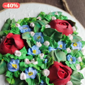 3D virág festmény Rózsa és nefelejcs 2..