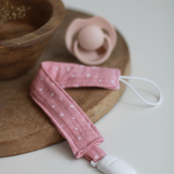 Rózsaszín pöttyös cumilánc