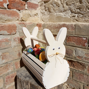 Húsvéti nyuszis tojásgyűjtő, tojástartó kosár