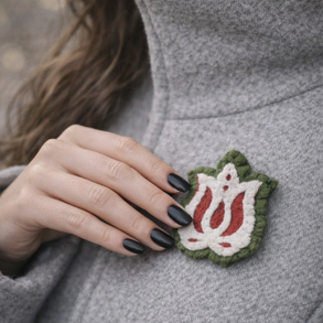 Filcből készült Tulipános kokárda