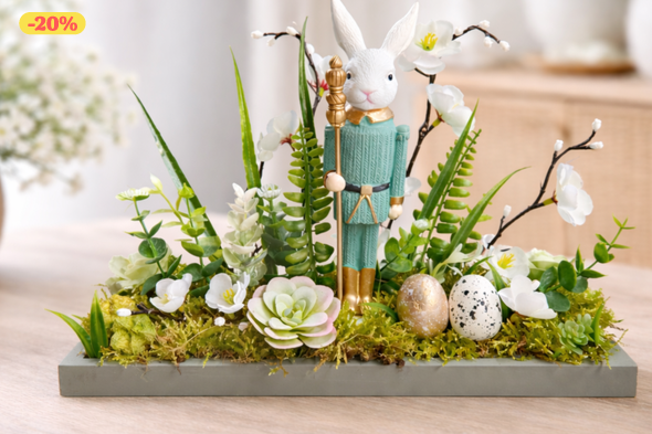 Egyedi húsvéti asztaldísz- türkiz 