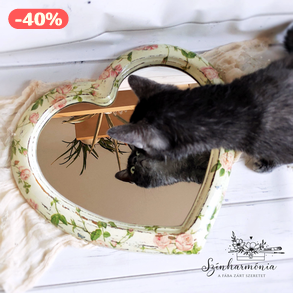 Tükör szív alakkal -  Rózsás kert - LIMITÁLT