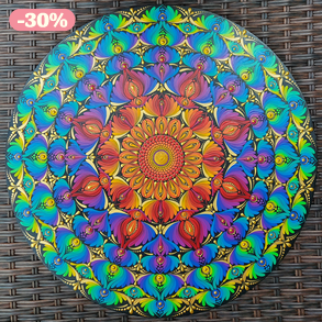45 cm-es élénk szivárvány  mandala