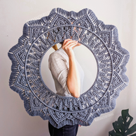 80 cm-es egyedi makramé óriás mandala, fali dekoráció