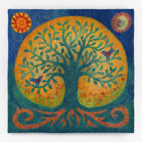 Rendelhető, Életfa Nappal- Holddal nemezkép 87 x 84 cm.