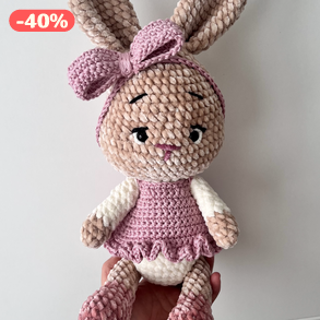 Horgolt zsenília nyuszi - Húsvét