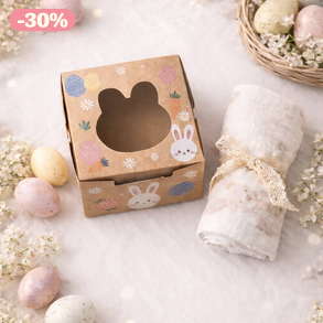 NyusziÖlelés – húsvéti ajándékdoboz duplagéz textilpelenkával