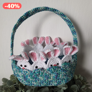 Húsvéti horgolt kosárka