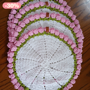 Tányéralátét szett tavaszra, húsvétra. 4 db/szett. 