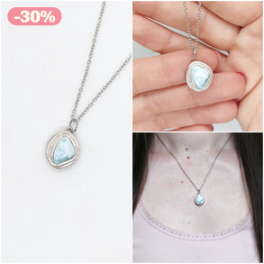 Larimar ásvány nyaklánc 