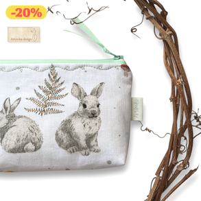 Nyuszi mintás irattartó pénztárca - Artiroka design 