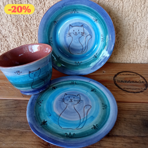 Cicás gyerek étkészlet, 3 darabos szett