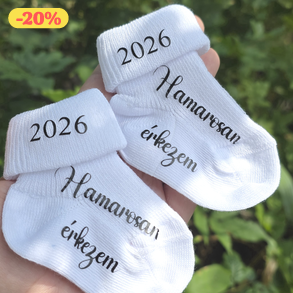 Hamarosan érkezem - Baba bejelentő zokni