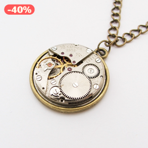 Steampunk óraszerkezet medálos nyaklánc #2