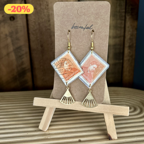 Régi vintage bélyeg fülbevaló Arany János