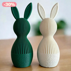 Bordázott Nyuszi Pasztell Színekben – 14 cm magas