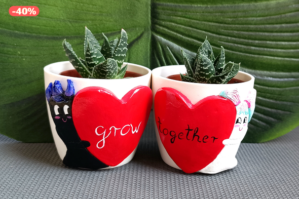"grow together" mini kaspó