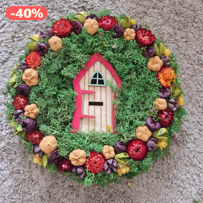 Manóajtós kopogtató zöld zuzmóval