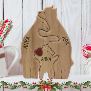 Névre szóló Fa maci család 1 boccsal  - Szívből Minden alkalomra