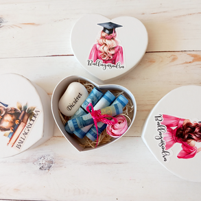 Ballagási stílusos pénzátadó,motivációs kövecskével.