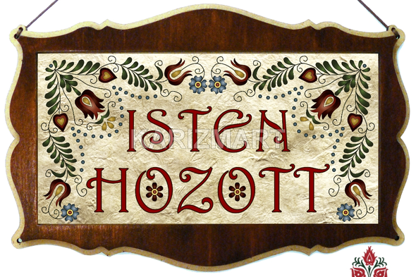 Ajtótábla Isten hozott jász tulipános motívummal #AT01-1