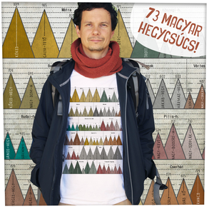 73 hegycsúcs - Magyar hegységek - Jó minőségű klasszikus férfipóló