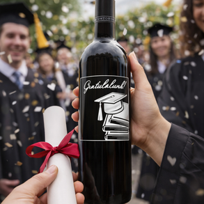  Gravírozott bor  ballagásra, diplomaosztóra