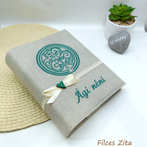 Életfa - egyedi hímzett napló névvel  