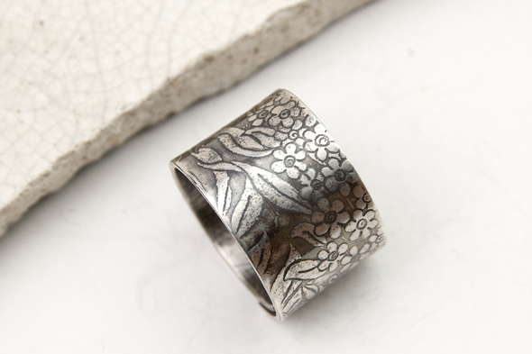 Nefelejcs  - ezüst gyűrű