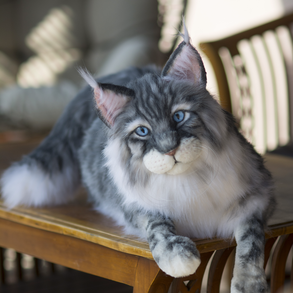Élethű, realisztikus Maine Coon macska plüss portré rendelésre, Maine Coon cica, macskás ajándék, cicás ajándék