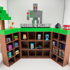 Minecraft Kinder Joy figura tartó, kinyitható változat