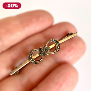 Vintage BROSS az 1960-as évekből, gyönyörű elegáns strasszos kitűző, pin szövetkabátra, blúzra,  blézerre