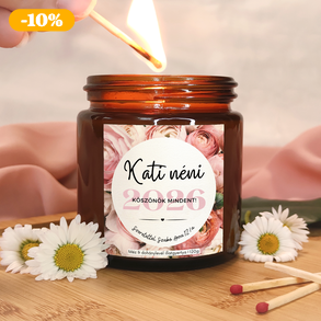Egyedi Ballagási Ajándék Gyertya Pedagógusoknak Óvónőknek 120g, Ajándék tanároknak, óvónőknek