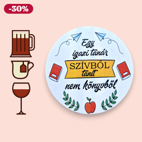 Legjobb tanár ajándék poháralátét