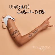 Lemosható esküvői tetkó, Esküvői tetoválás, ideiglenes tetoválás, vicces feliratos tetoválás