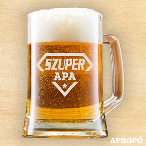 söröskorsó apának gravírozva "SZUPER APA"