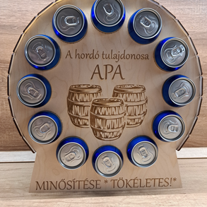Sörtartó "hordó" formában 