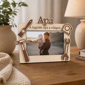 Egyedi fényképes fa képkeret