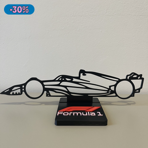 F1 autó sziluett asztali dísz rajongóknak