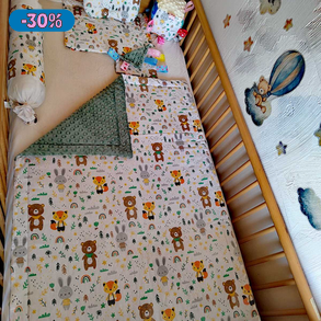 Erdei állatos baba ágynemű szett